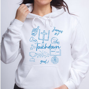 Aangepaste Faith Football Touchdown Hoodie