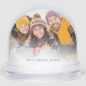 Aangepaste familie 2 foto's Overlay namen Datum Sneeuwbol (Achterkant)