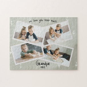 Aangepaste Familie 4 Foto Maak je eigen Opa Legpuzzel
