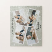 Aangepaste Familie 4 Foto Maak je eigen Opa Legpuzzel (Verticaal)