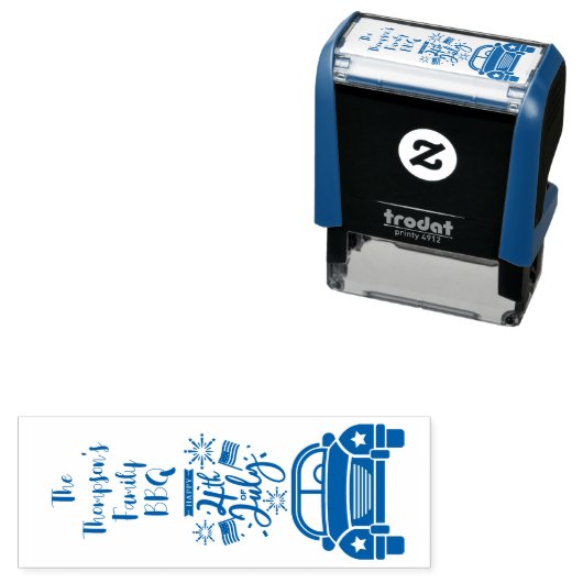 Aangepaste Familie 4 Juli Zelfinktstempel Zelfinktende Stempel (In situ)