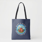 Aangepaste familie avontuur kamp - gepersonaliseer tote bag (Voorkant)