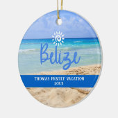 Aangepaste familie Belize Beach Vakantie Kerstmis Keramisch Ornament (Links)