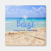 Aangepaste familie Belize Beach Vakantie Kerstmis Magneet (Voorkant)
