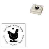 Aangepaste familie Boerderij Chicken Coop Naam Rubberstempel (Gestempeld)