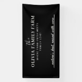 Aangepaste familie Boerderij naam met Label lijn b Spandoek (Verticaal)