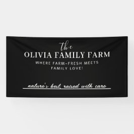 Aangepaste familie Boerderij naam met Label lijn b Spandoek