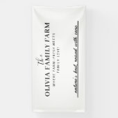 Aangepaste familie Boerderij naam met Label lijn b Spandoek (Verticaal)