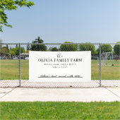 Aangepaste familie Boerderij naam met Label lijn b Spandoek (Insitu)