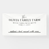 Aangepaste familie Boerderij naam met Label lijn b Spandoek (Horizontaal)