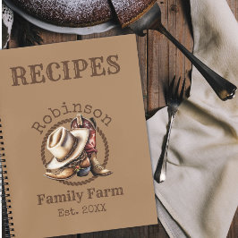 Aangepaste Familie Boerderij Western Cowboy Boots  Notitieboek
