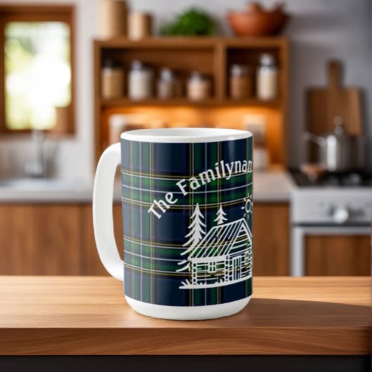 Aangepaste Familie Cabin Plaid Keramisch Koffiemok