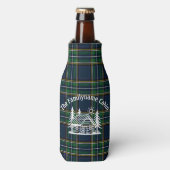 Aangepaste familie Cabin Tartan Flesjeskoeler (Fles Voorkant)