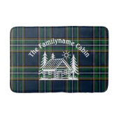 Aangepaste Familie Cabin Tartan Plaid Douche Badmat (Voorkant)