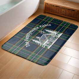 Aangepaste Familie Cabin Tartan Plaid Douche Badmat