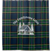 Aangepaste Familie Cabin Tartan Plaid Douchegordij Douchegordijn (Voorkant)