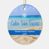 Aangepaste familie Cabo San Lucas Vakantie Kerstmi Keramisch Ornament (Links)