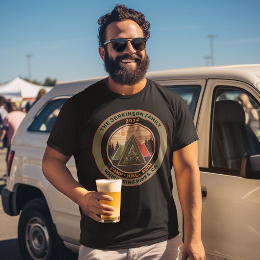 Aangepaste Familie Camping Reis Foto Tent T-shirt