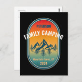 Aangepaste Familie Camping  Sunset Adventure Briefkaart (Voorkant / Achterkant)