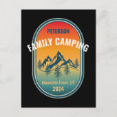 Aangepaste Familie Camping  Sunset Adventure Briefkaart (Voorkant)