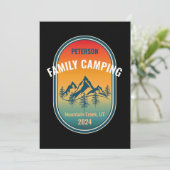Aangepaste Familie Camping  Sunset Adventure Kaart (Staand voorkant)