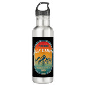 Aangepaste Familie Camping  Sunset Adventure Waterfles (Voorkant)