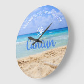 Aangepaste familie Cancun Beach Vakantie Grote Klok (Hoek)