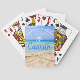 Aangepaste Familie Cancun Vakantie Souvenir Pokerkaarten