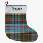 Aangepaste familie Clan Anderson Pset Tartan Naam Grote Kerstsok (Voorkant)