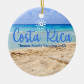 Aangepaste familie Costa Rica Vakantie Kerstmis Keramisch Ornament (Voorkant)