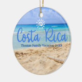 Aangepaste familie Costa Rica Vakantie Kerstmis Keramisch Ornament (Links)