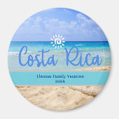 Aangepaste familie Costa Rica vakantie strand Magneet (Voorkant)