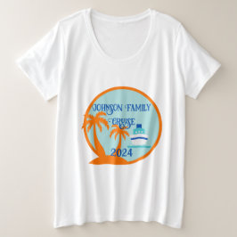 Aangepaste familie cruise grote maat t-shirt