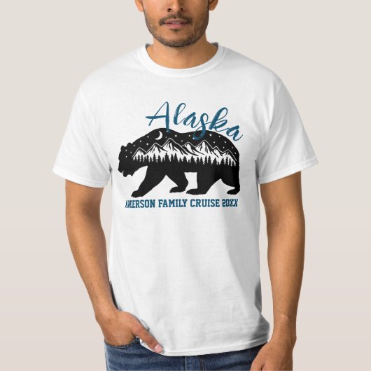 Aangepaste familie cruise reis Beer Mountains T-shirt (Voorkant)
