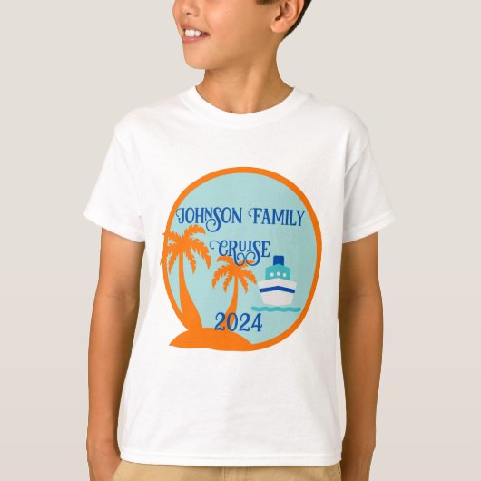 Aangepaste familie cruise t-shirt (Voorkant)