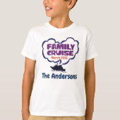 Aangepaste Familie Cruise Vakantie Datum Gepersona T-shirt (Voorkant)