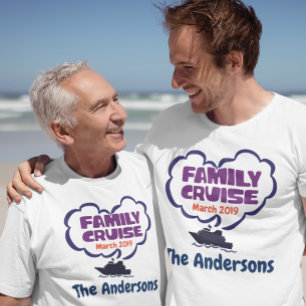 Aangepaste Familie Cruise Vakantie Datum Gepersona T-shirt