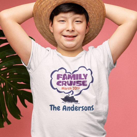 Aangepaste Familie Cruise Vakantie Datum Gepersona T-shirt