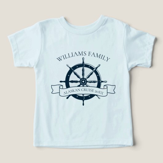 Aangepaste Familie Cruiseschip Trip Nautisch Wiel (Design voorkant)