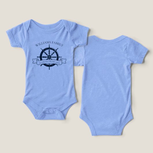 Aangepaste Familie Cruiseschip Trip Nautisch Wiel (Ontwerp Voorkant & Achterkant)