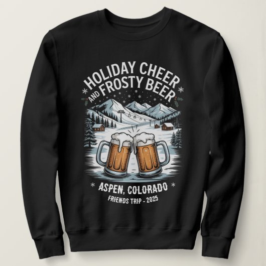 Aangepaste familie en vrienden Vakantie Ski Trip Trui (Design voorkant)