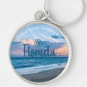 Aangepaste familie Florida Beach Vakantie Sleutelhanger