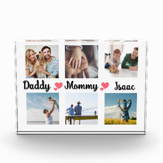 Aangepaste Familie Foto Acrylblok (Voorkant)