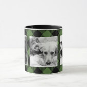 Aangepaste familie foto buffelplaat groen mok (Midden)