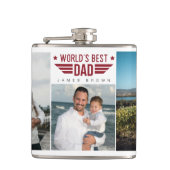 Aangepaste Familie Foto Collage Flask 6 Foto's & T Heupfles (Voorkant)