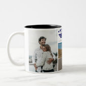 Aangepaste Familie Foto Collage Flask 6 Foto's & T Tweekleurige Koffiemok (Links)