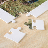 Aangepaste familie foto collage Jigzaag Puzzle Legpuzzel (Zijkant)