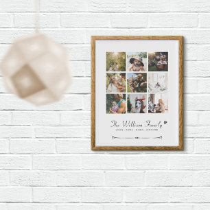 AANGEPASTE FAMILIE FOTO COLLAGE POSTER EN PRINT