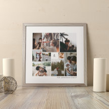 AANGEPASTE FAMILIE FOTO COLLAGE POSTER EN PRINT