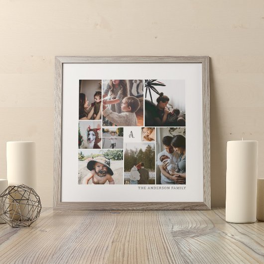 AANGEPASTE FAMILIE FOTO COLLAGE POSTER EN PRINT